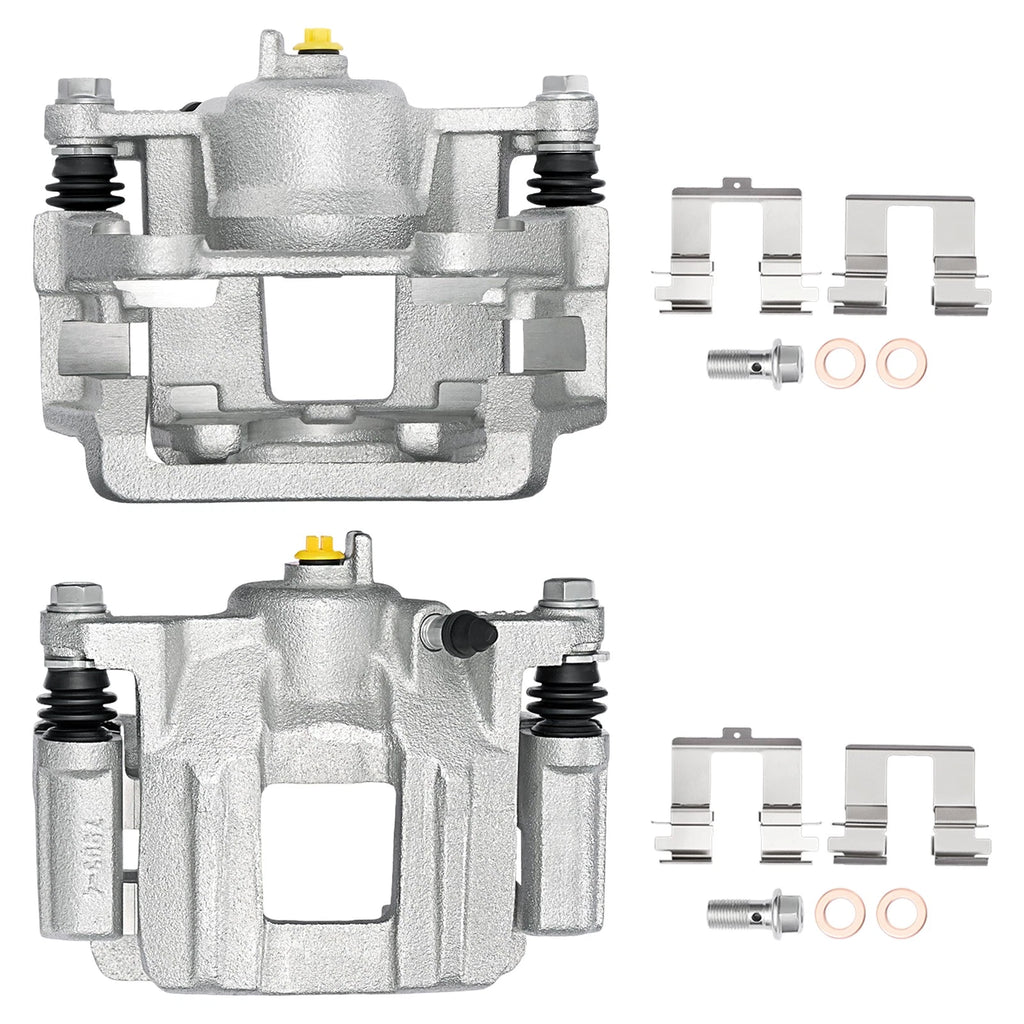 Set of 2 Rear Disc Brake Calipers with Brackets for Honda Pilot (2009–2015)