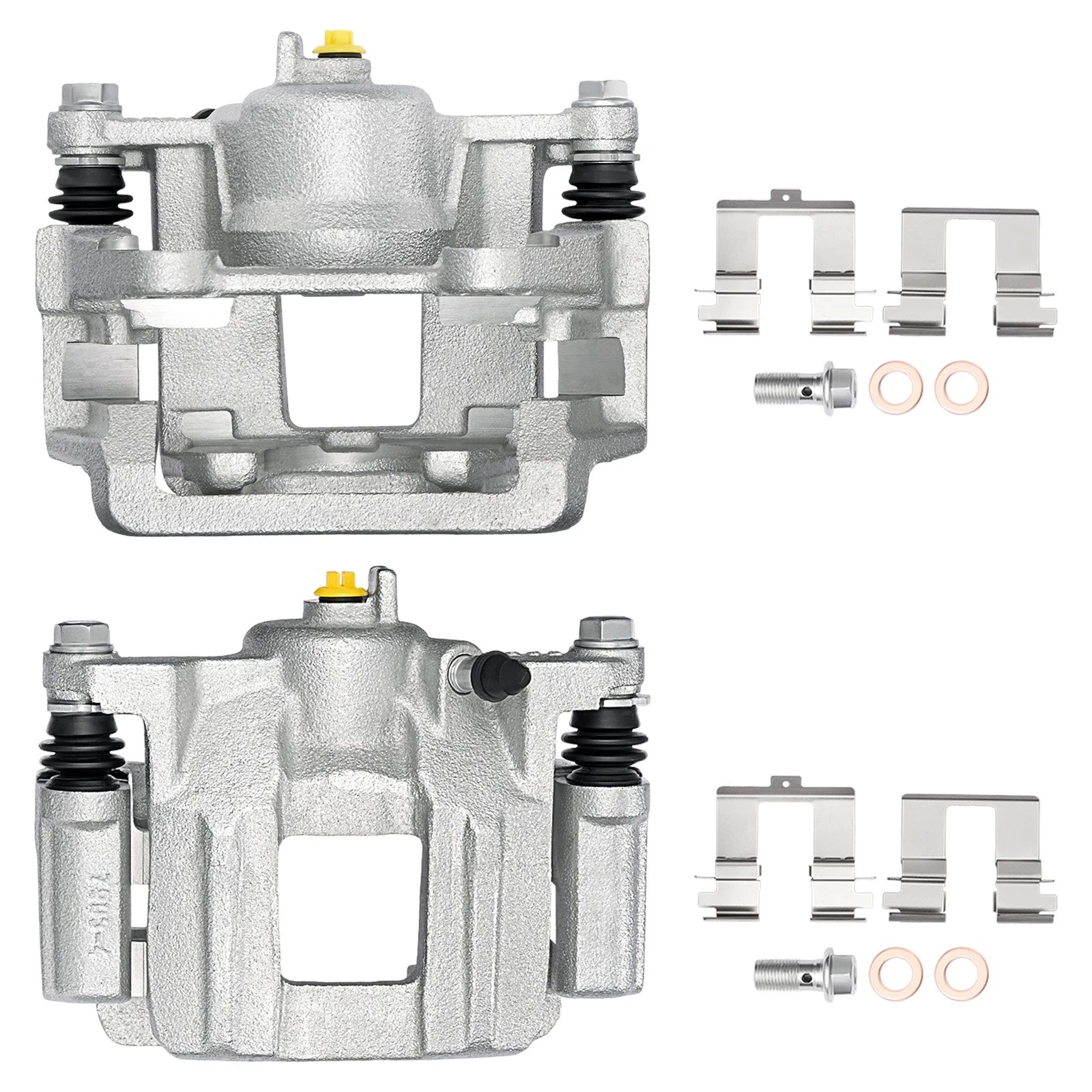 Set of 2 Rear Disc Brake Calipers with Brackets for Honda Pilot (2009–2015)
