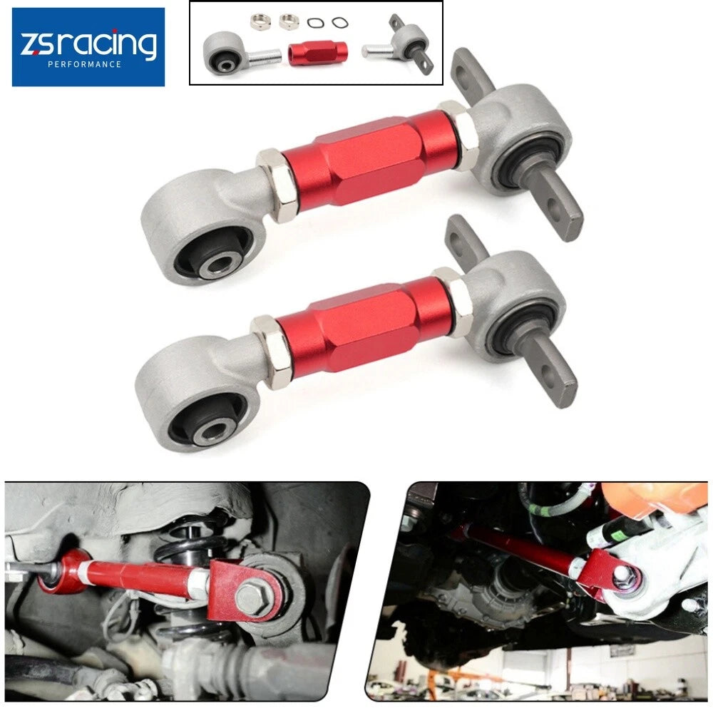 Red Rear Control Camber Arms Kit for Honda Civic/Integra (88–01)