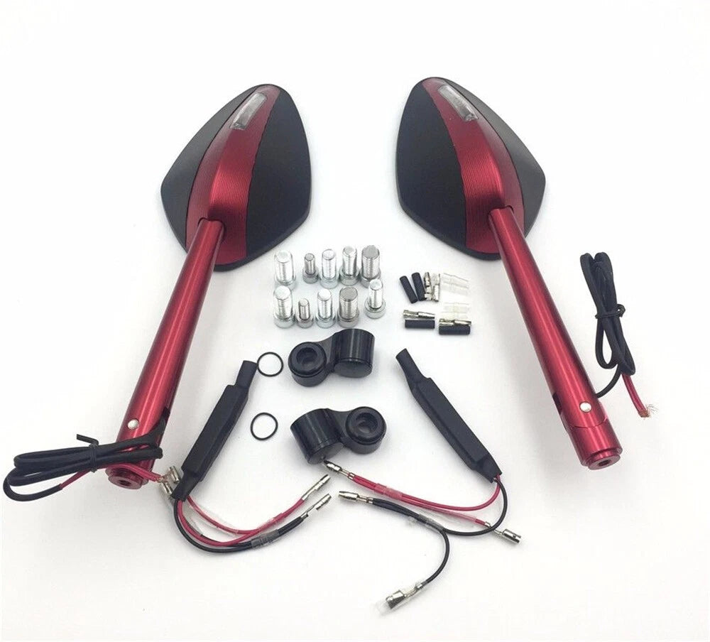 Universal Full Aluminium CNC Mirror with LED Indicator for Honda