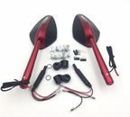 Universal Full Aluminium CNC Mirror with LED Indicator for Honda