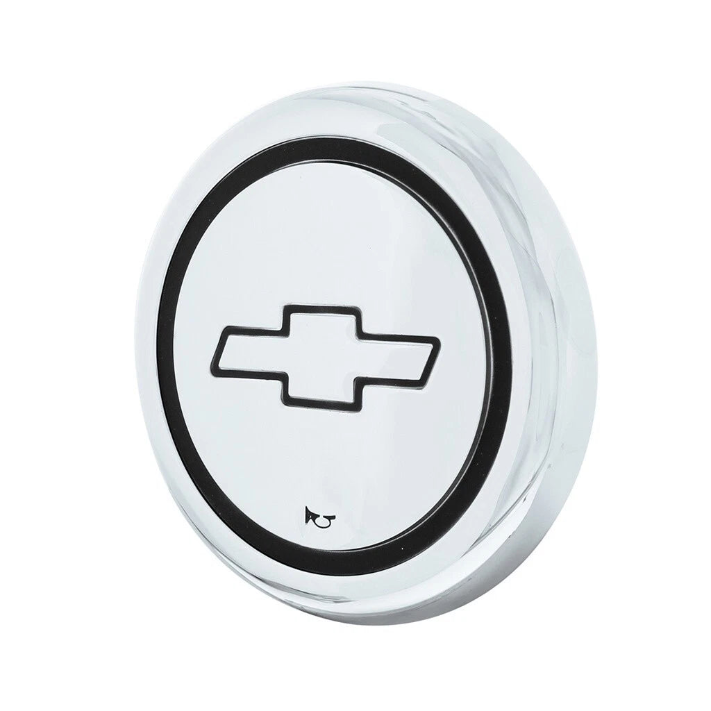Horn Button Cap Chrome Bowtie Logo Replacement for 1967–1968 Chevy Pickup