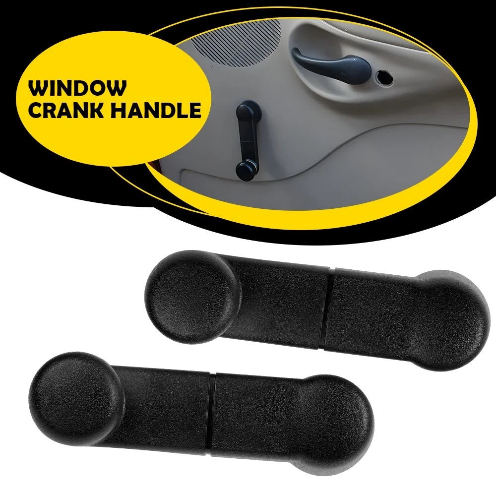 Set of 2 Inside Manual Window Crank Handles Black for Ford Ranger/Windstar/F150 (1993–2014)