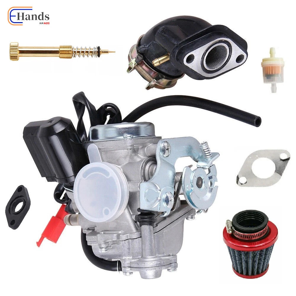 Carb Carburetor PD18J for GY6 49cc 50cc 80cc Moped (4-Stroke)