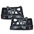 Smoke Lens Headlights for Ford Bronco, F-Series Super Duty (1992–1996)