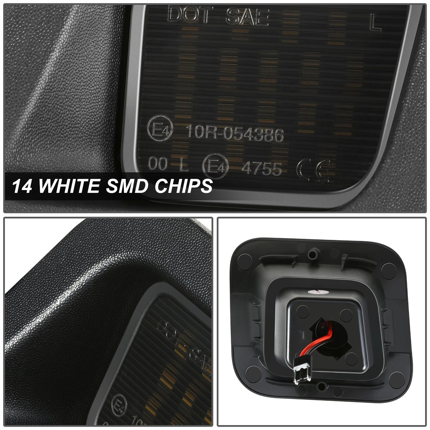LED License Plate Lights for Dodge Ram 1500 2500 (2003–2013) - Black/Clear