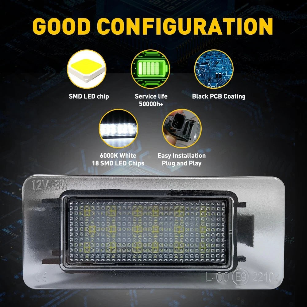 LED License Plate Light Housing Set for Nissan Altima Sentra Versa Rogue (2019–2023)