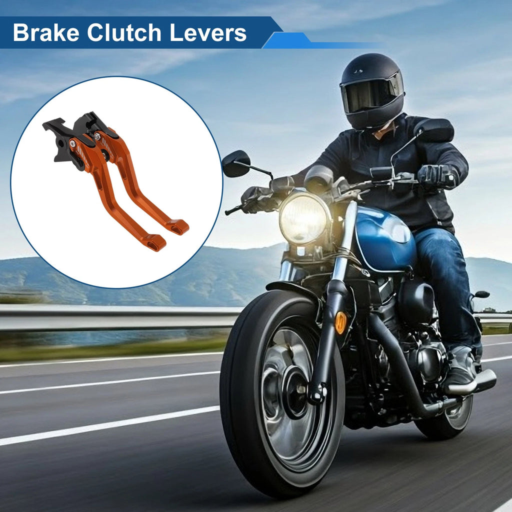 6 Position Adjustable Brake Clutch Levers for Suzuki GSX8S (2023–2025) Orange