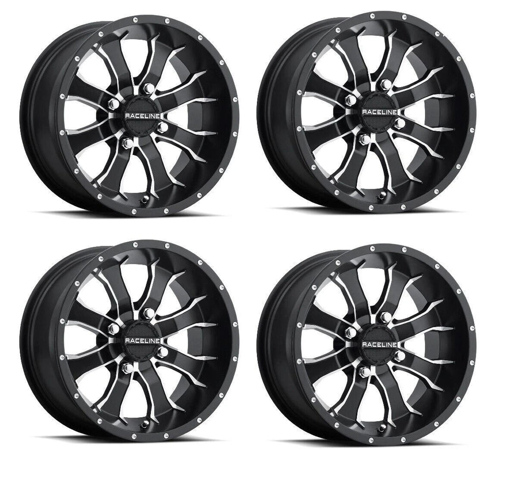 Set of 4 Raceline A77 Mamba 12x7 Wheels for Polaris RZR (2022–2023)