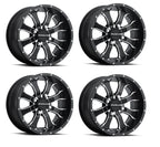 Set of 4 Raceline A77 Mamba 12x7 Wheels for Polaris RZR (2022–2023)