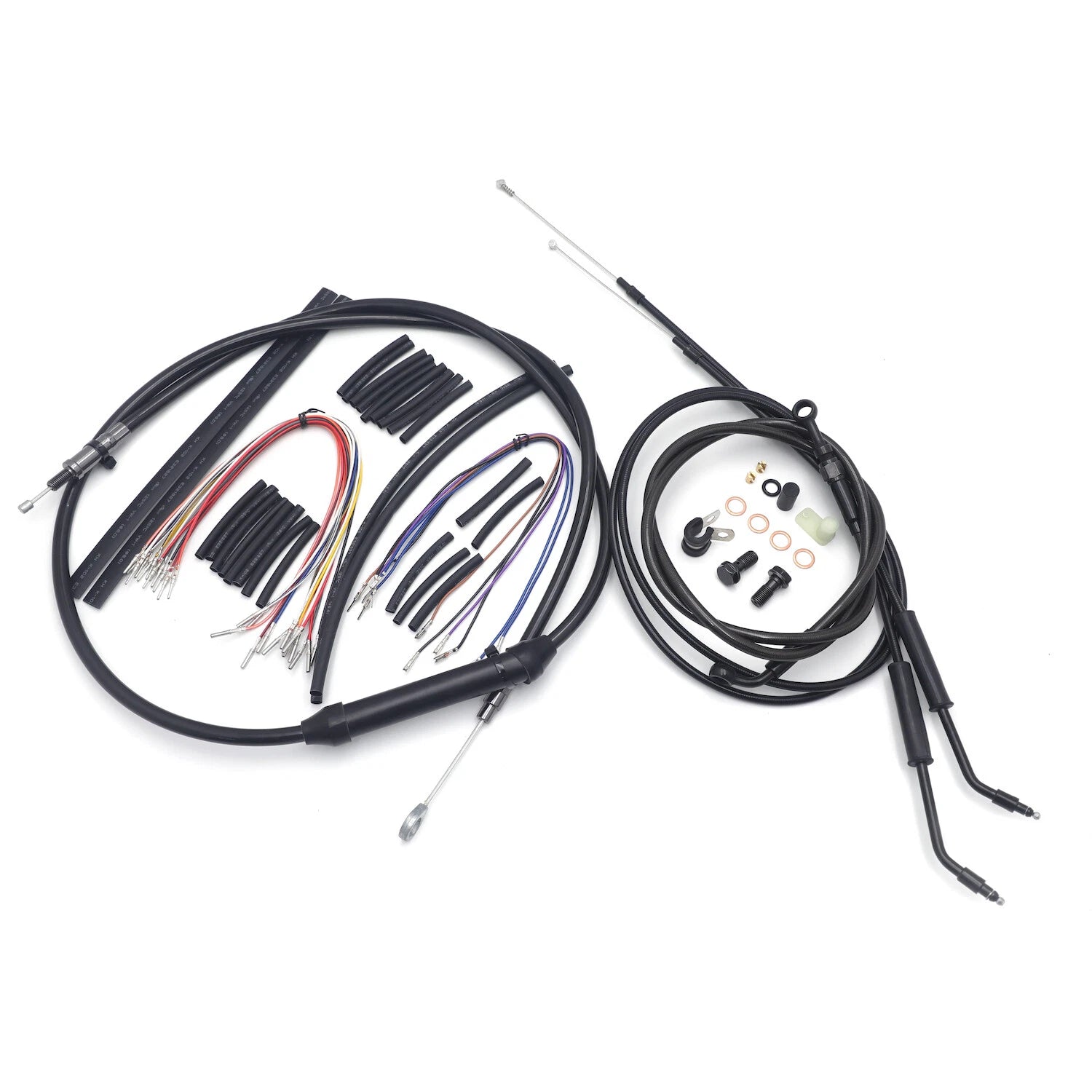 Extended Cable Kit for Harley Sportster XL (2007–2013) - Black 14" Ape Handlebar