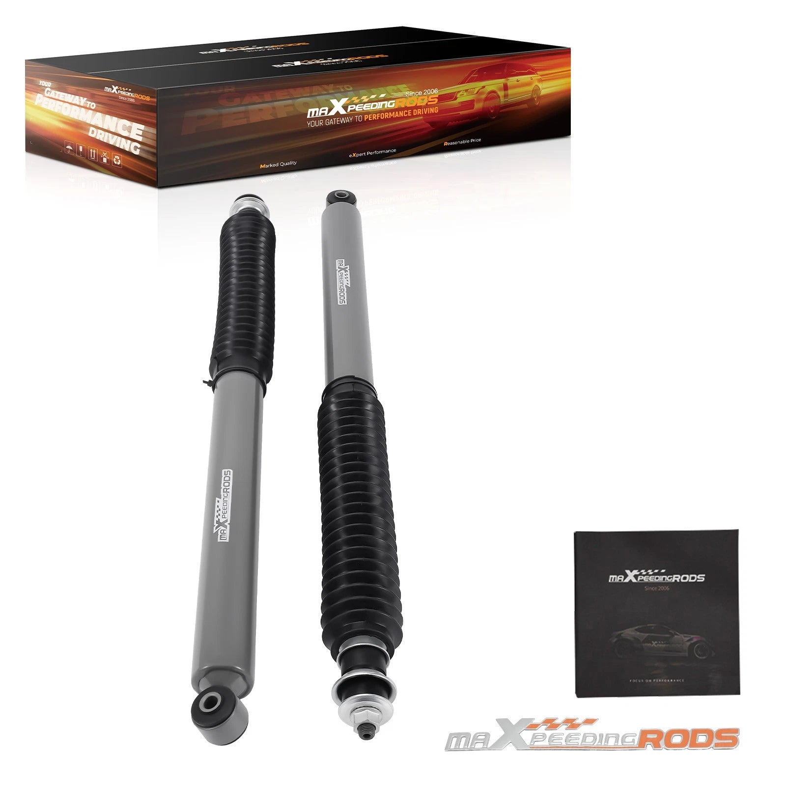 Set of 4 Lift Rear Shock Absorbers for Toyota Tundra (2007–2021) Nitrogen Charged