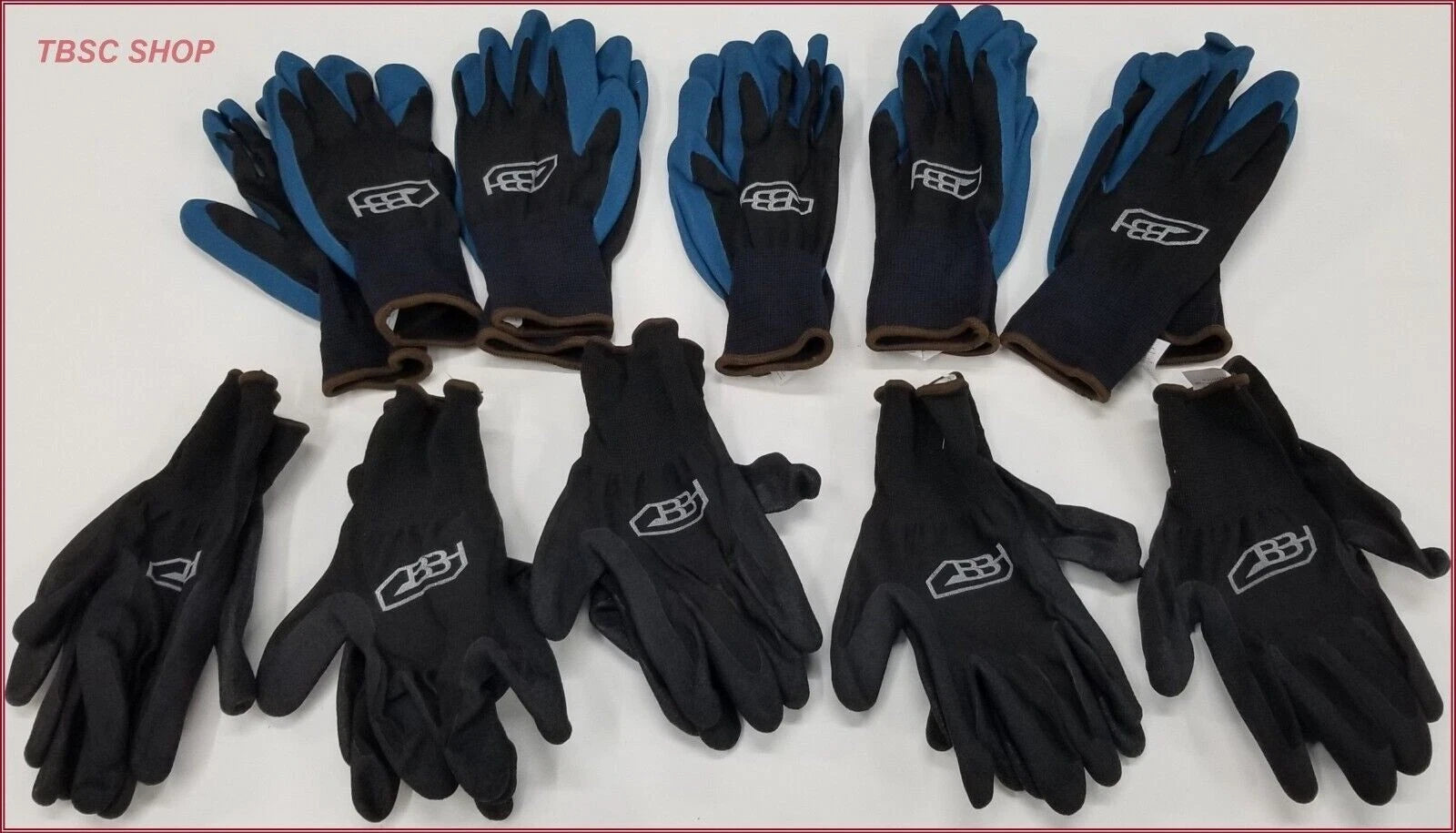 10 Pair Latex Foam Coated Work Gloves for General Painting Garden