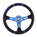 14" Aluminum Blue Deep Dish Steering Wheel for Racing Car (US)