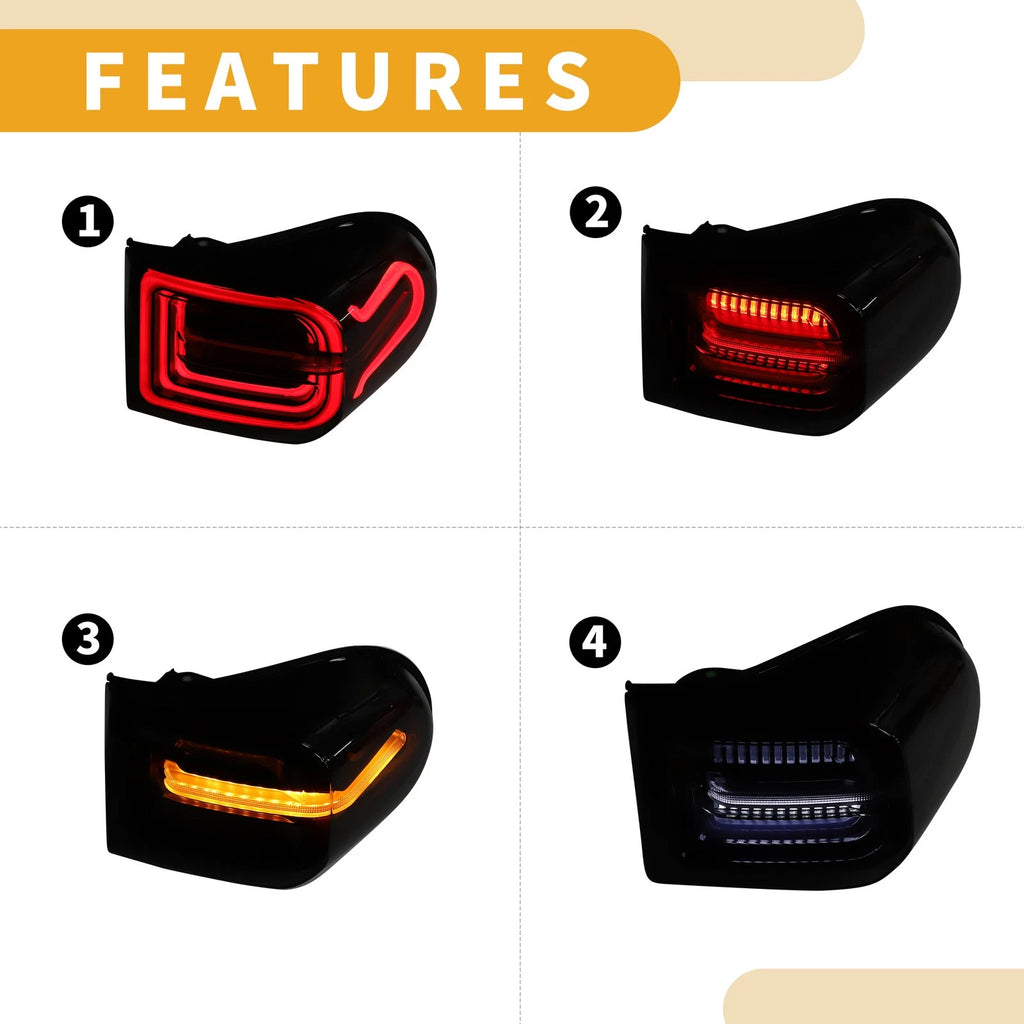 1 Pair OLED Tail Lights Assembly for Toyota FJ Cruiser (2007–2014)