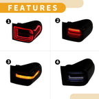 1 Pair OLED Tail Lights Assembly for Toyota FJ Cruiser (2007–2014)