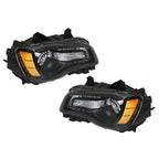 Headlight Set for Chrysler 300 (2011–2014) Black Housing Halogen