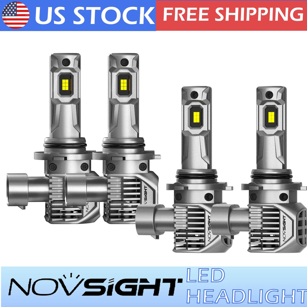 Set of 4 9005 9006 LED Headlight Bulbs for