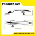 Rear Driver Side Exterior Door Handle for Acura MDX (2007–2013) Chrome