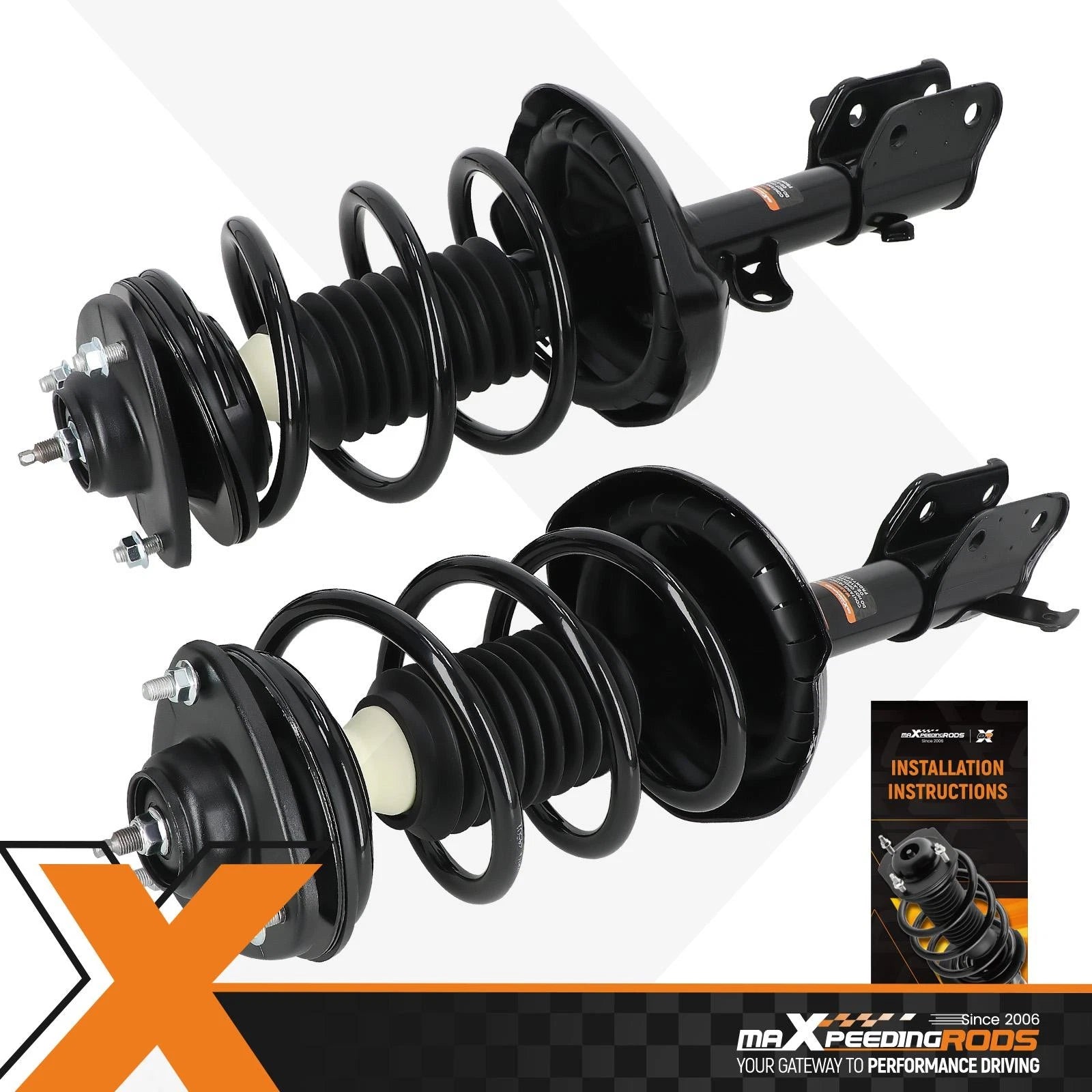 Front Complete Shock Struts w/ Coil Spring for Honda Odyssey 2005-2007 172537