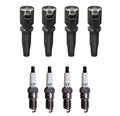 Set of 4 Ignition Coils & 4 Iridium TT Spark Plugs for Ford 2.3 L4