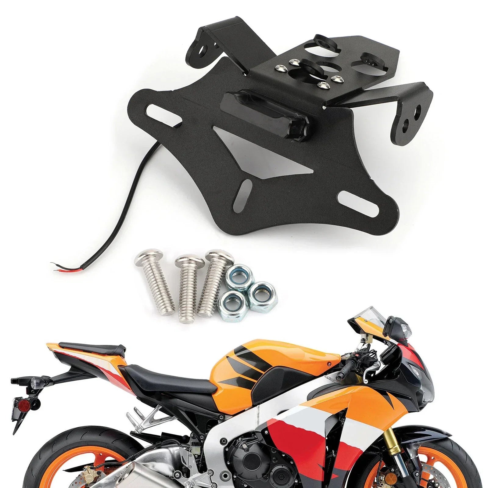Motorcycle Rear License Plate Holder Bracket for Honda CBR1000RR (2008–2016)