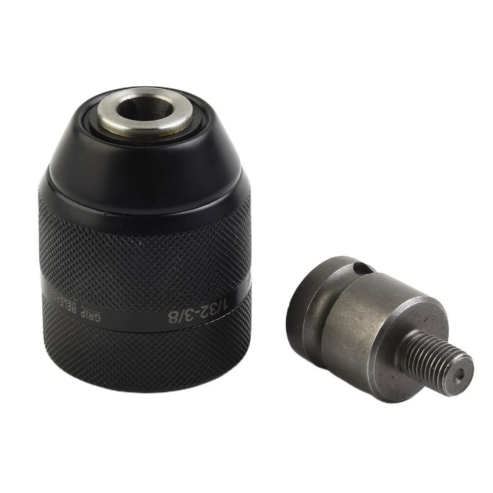 Keyless Metal Drill Chuck 3/8-24UNF for Hand Electric Drill (0.8mm-10mm)