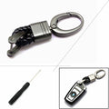 Genuine Leather Universal Key Remote Ring Strap Keychain Holder for Gun Metal (—)