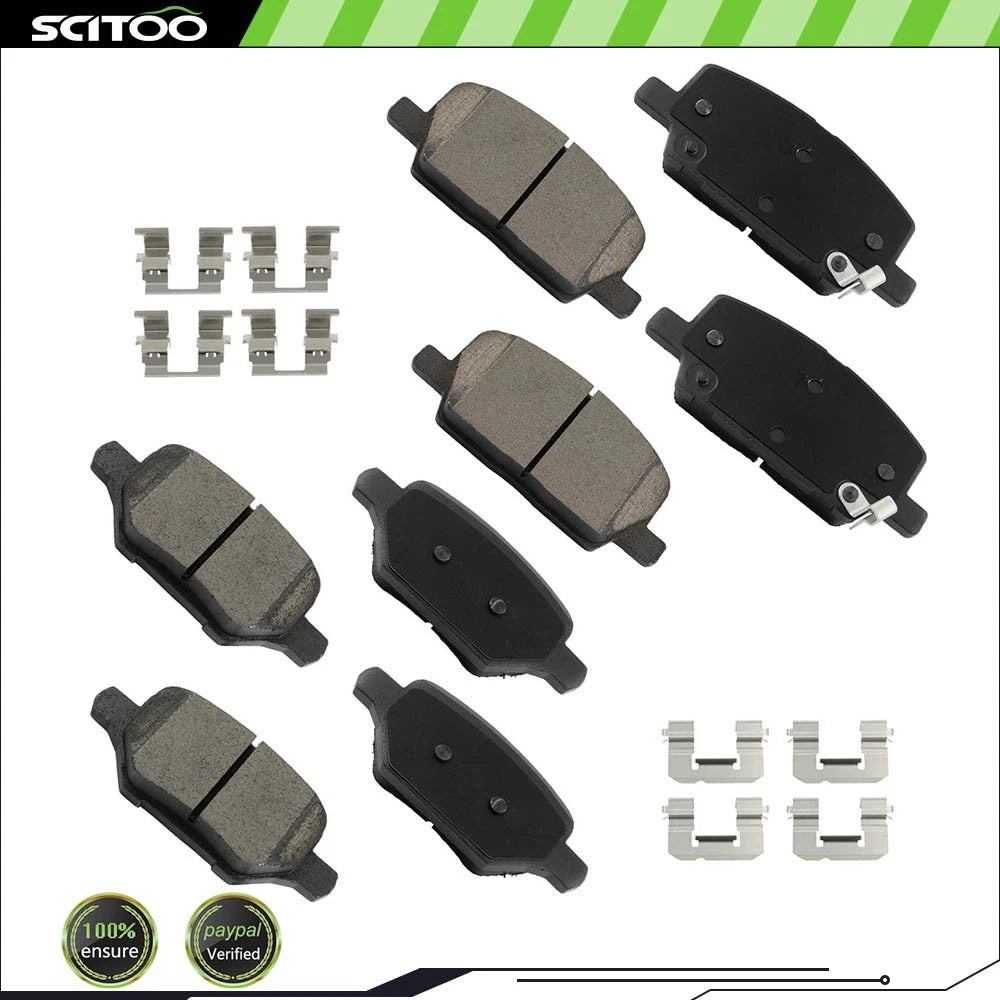 Set of 4 Front Rear Ceramic Brake Pads for Buick Encore, Chevrolet Trax (2018–2022)