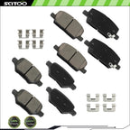 Set of 4 Front Rear Ceramic Brake Pads for Buick Encore, Chevrolet Trax (2018–2022)