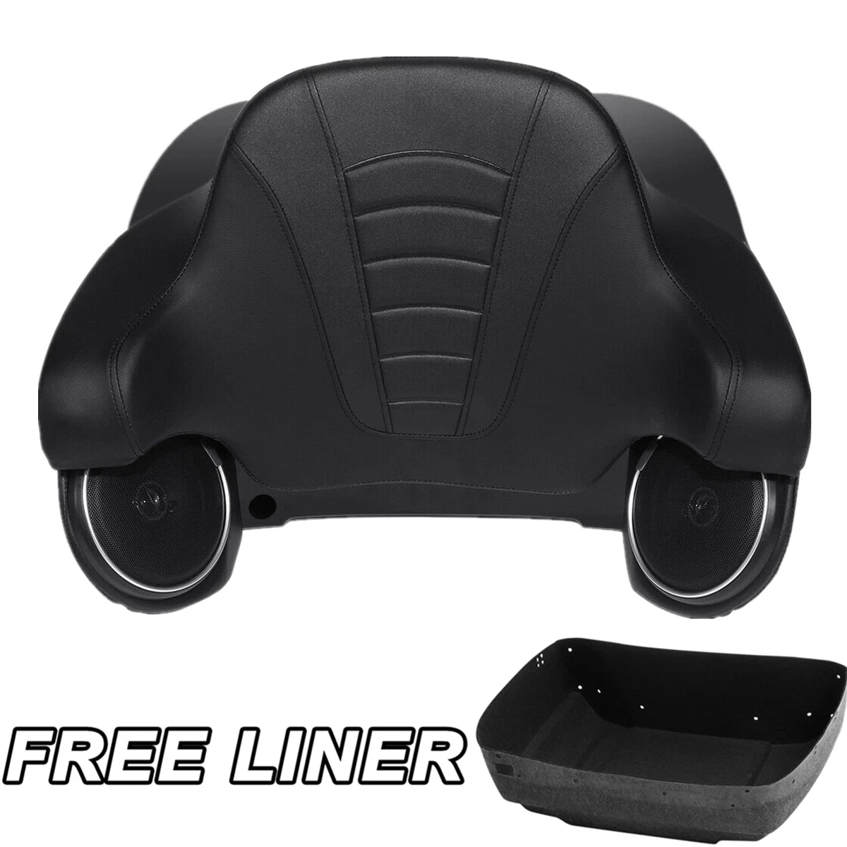 King Trunk Backrest Rack Speakers for Harley Touring Street Glide (2014–2023)