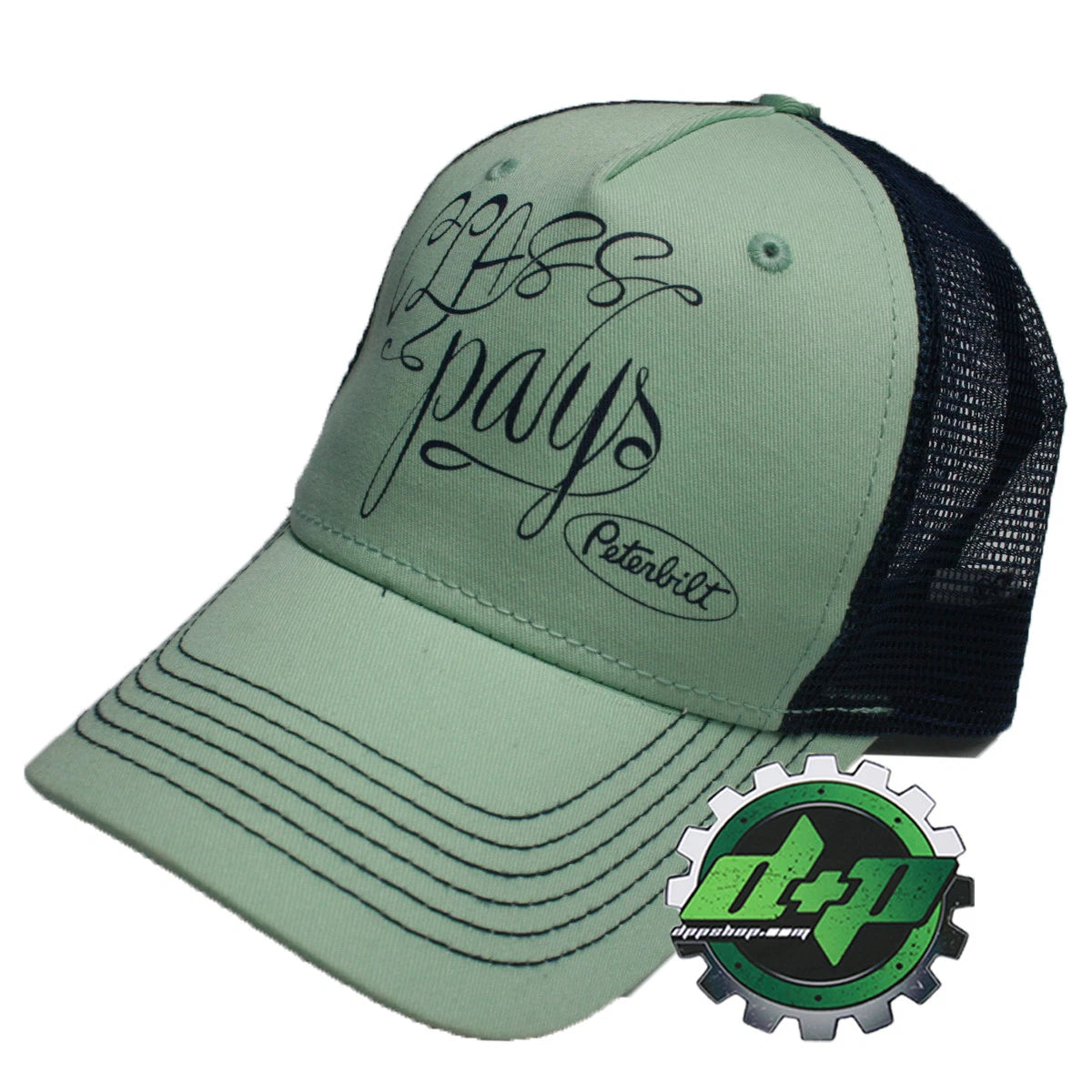 Peterbilt Baseball Cap Hat with Navy Mesh (Mint)