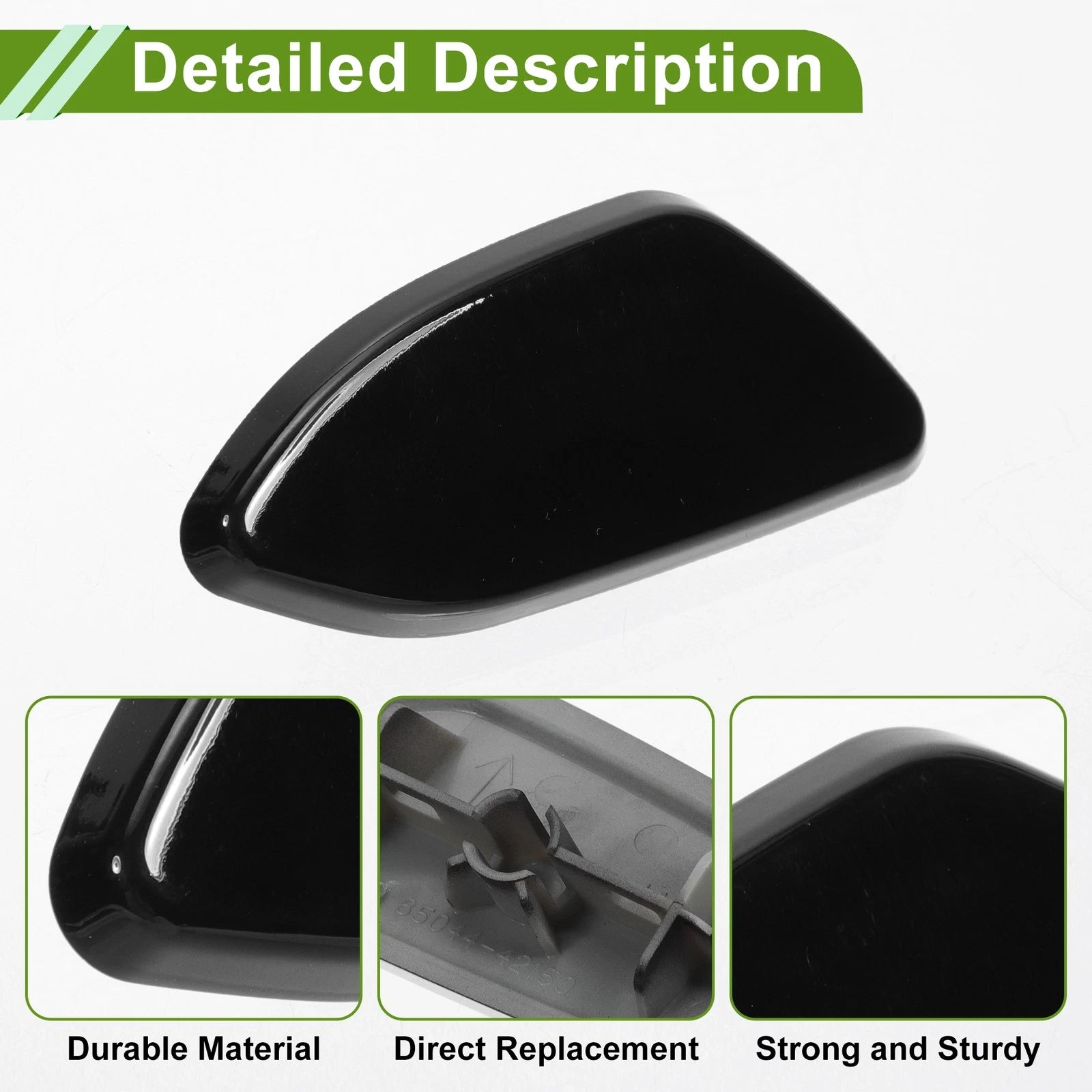 Front Right Washer Nozzle Cover Cap for Toyota Rav4 (2010–2012) 8504442150 Black