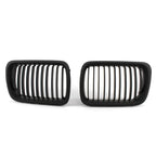 2X Matte Black Front Bumper Kidney Grille for BMW 3-Series E36 (1997–1999)