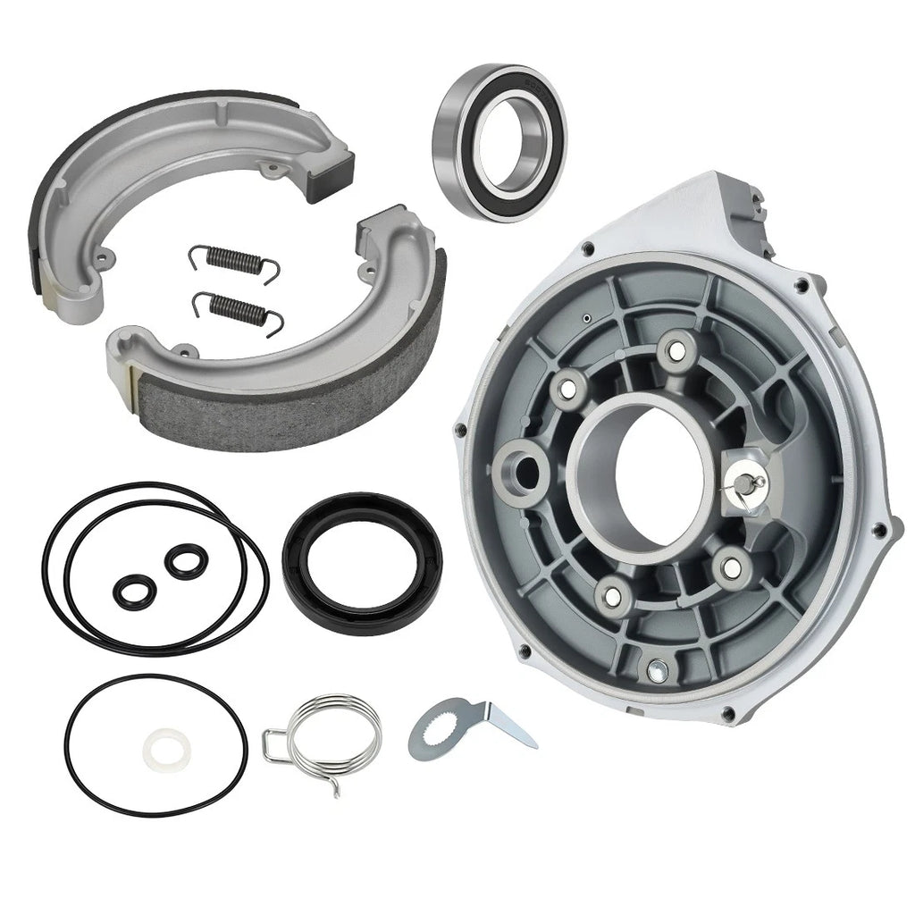 Rear Brake Backing Plate Kit & Shoes for Honda FourTrax 300 TRX300/FW (1988–2000)