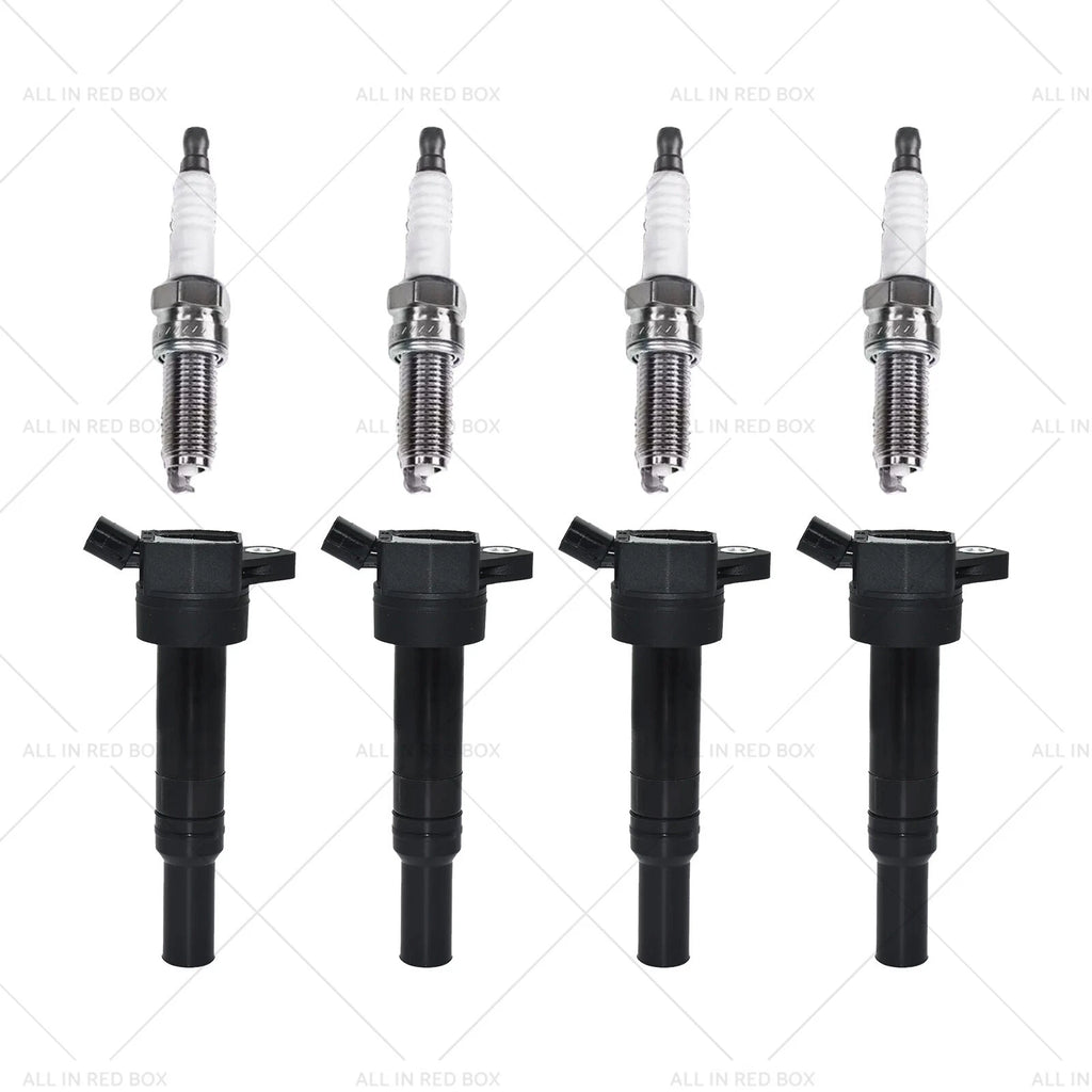Set of 4 Ignition Coils & Spark Plugs for Hyundai Elantra, Kia Soul (2011–2019)