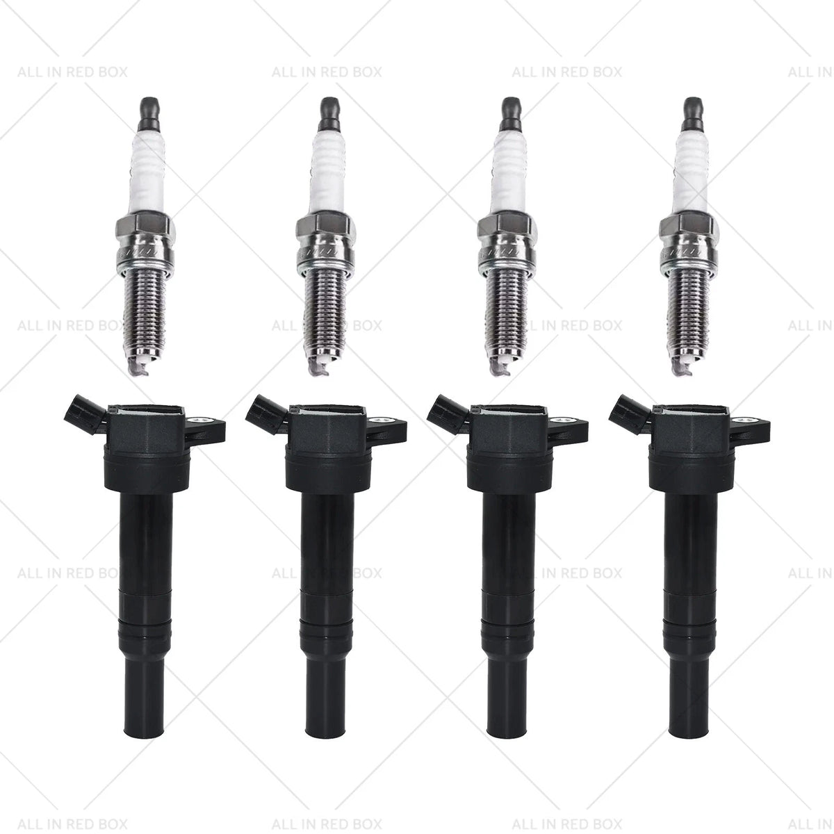 Set of 4 Ignition Coils & Spark Plugs for Hyundai Elantra, Kia Soul (2011–2019)