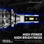 2X 9006 LED Headlight Bulbs for NOVSIGHT (20000LM, 6500K)