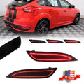 Smoke LED Rear Bumper Reflector for Ford Focus Hatchback (2015–2018)