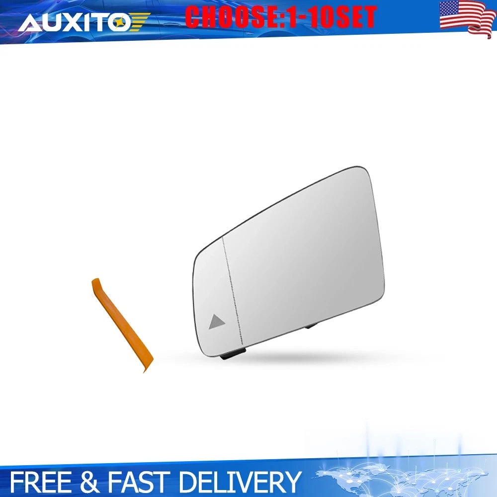 Driver Mirror Glass with Blind Spot for Mercedes-Benz W212 W204 (2010–2014)