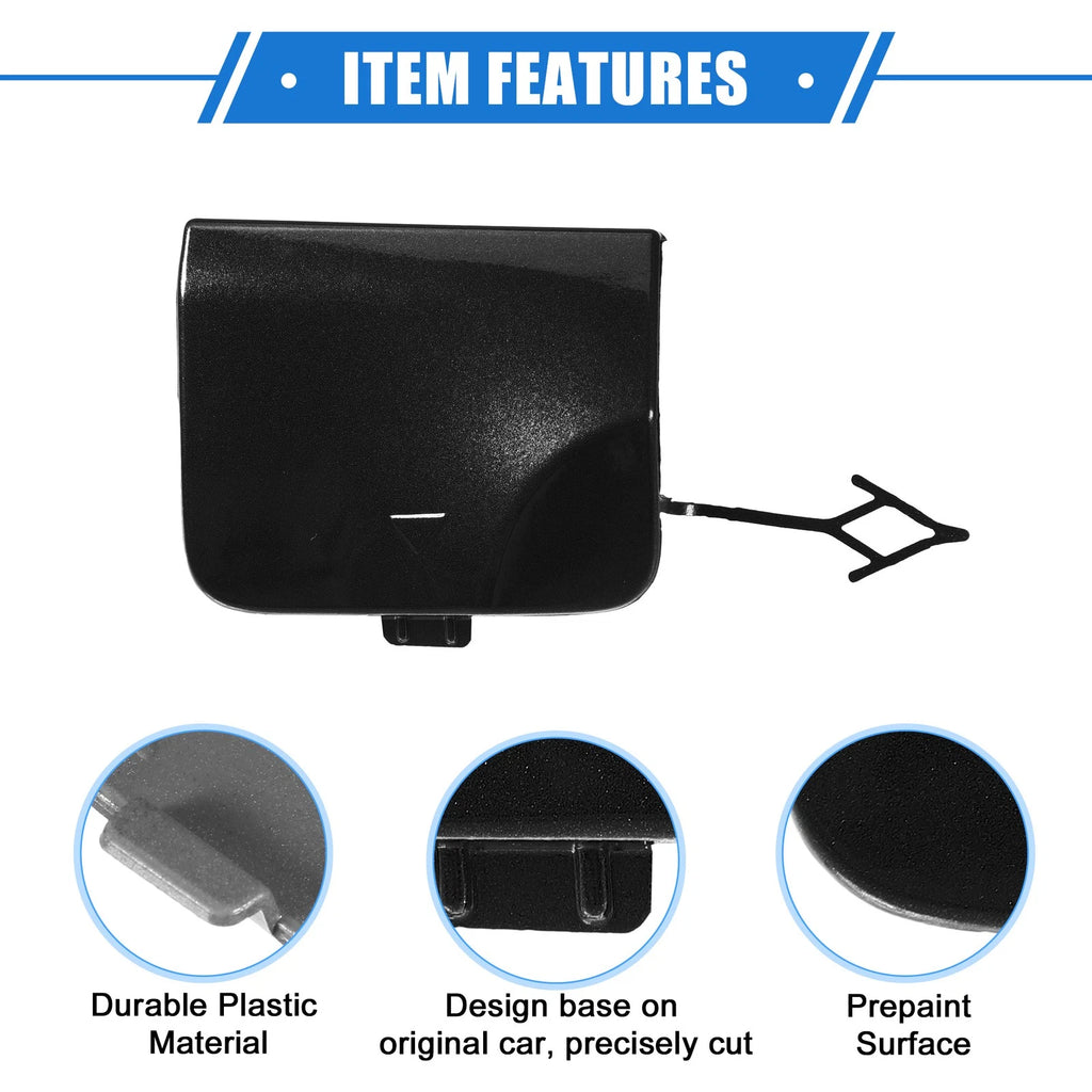 Tow Hook Eye Hole Cover Cap for BMW X3 G08 (2018–2023) Black Rear Right