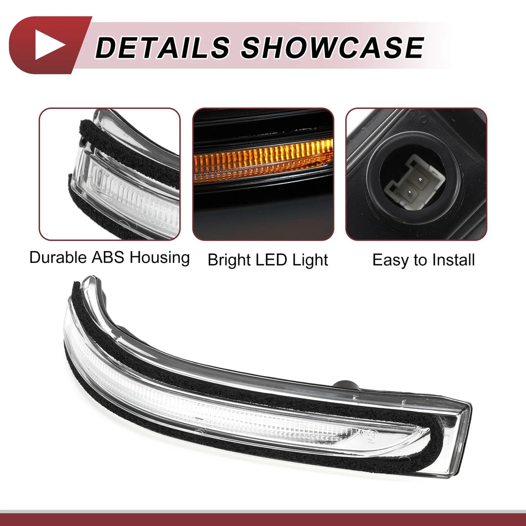 Mirror Turn Signal Light for Hyundai Tucson (2015–2018) No. 87613D3000 Left Black Clear