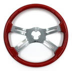 Steering Wheel 4-Spoke Slotted Red 3 Hole for Peterbilt Kenworth (2018–2024)