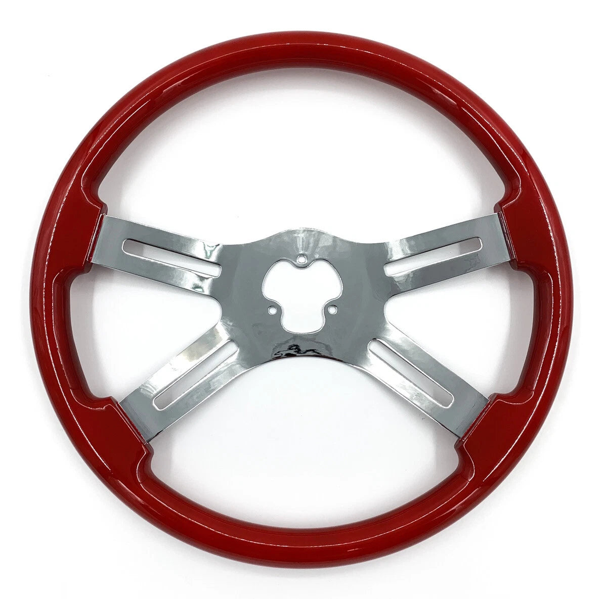 Steering Wheel 4-Spoke Slotted Red 3 Hole for Peterbilt Kenworth (2018–2024)