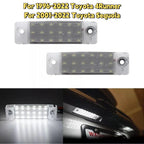 Pair LED 6000K Plate Lights for Toyota 4Runner Sequoia (1996–2022)