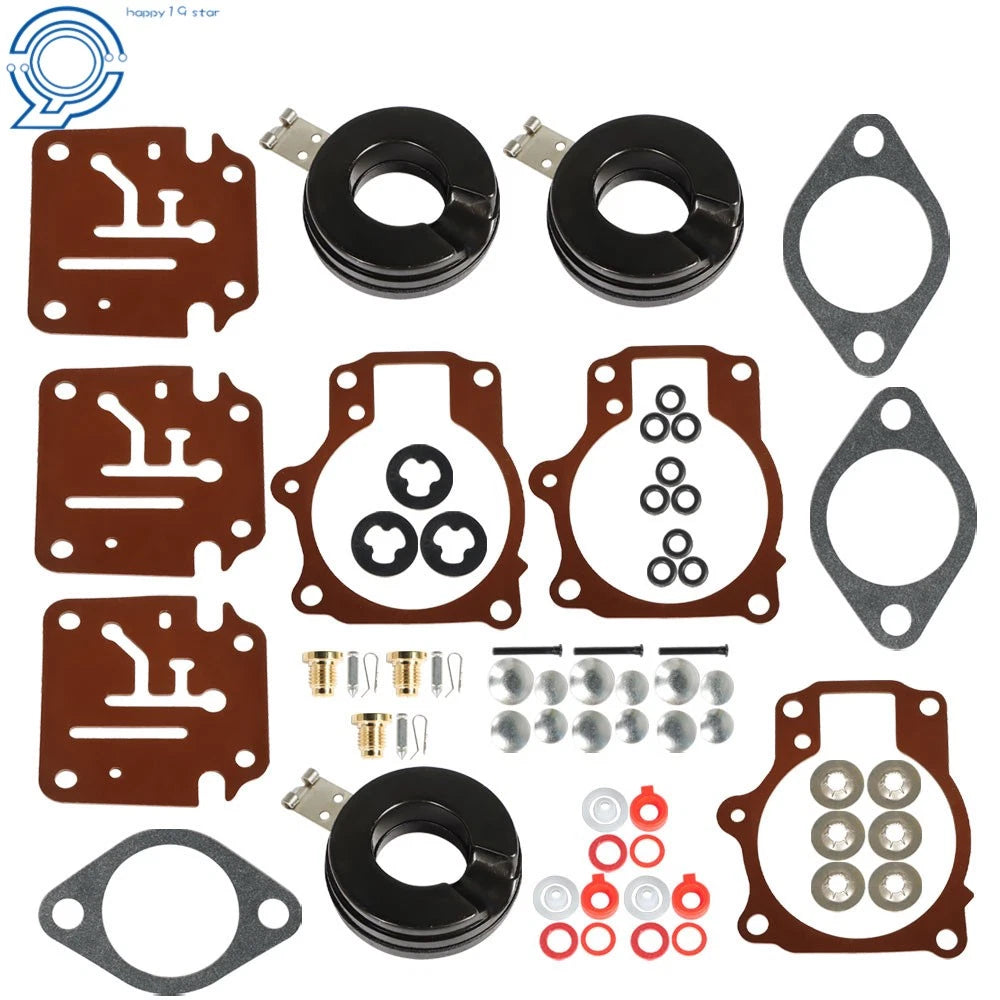 Carburetor Rebuild Kit with Float for Johnson Evinrude 65-75 HP