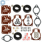 Carburetor Rebuild Kit with Float for Johnson Evinrude 65-75 HP