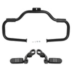 Matte Black Engine Guard Foot Pegs for Harley Softail (2000–2017)