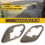 Set of 2 Interior Door Handle Trim Bezels for Chevy GMC Truck
