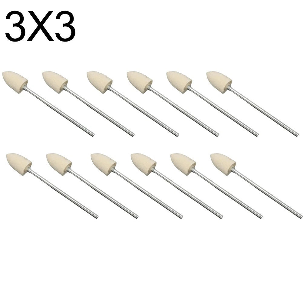 12 Pack Wool Grinding Heads for Rotary Polishing and Grinding